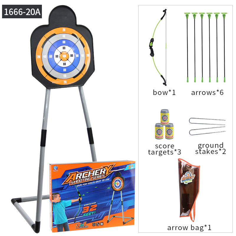 Exportación transfronteriza de niños arco y flecha objetivo de banda de soporte conjunto de ventura ballesta juego de tiro juguetes de ocio para niños y niñas