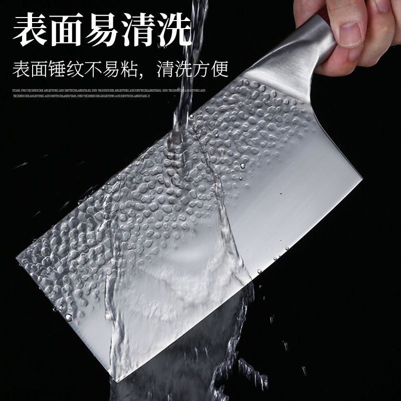 Fábrica directa mango de madera de color de cocina cortar huesos cortar verduras afiladas cuchillo casero martillo de acero inoxidable forjado cortador