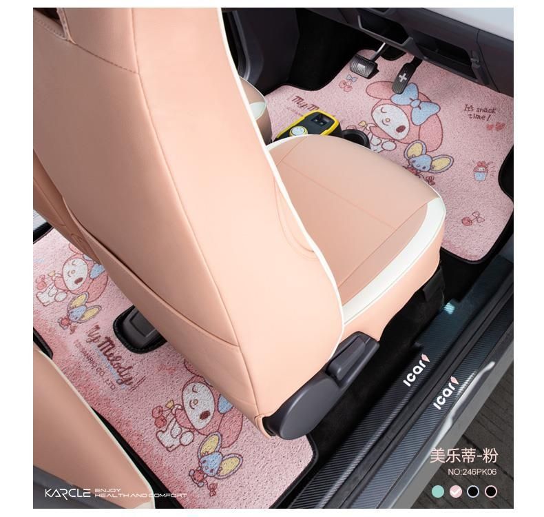 Suitable for Chery QQ Ice Cream Foot Mat Yugui Dog melody Female Ice Cream Floor Mat Interior Trim Modified Car Foot Mat