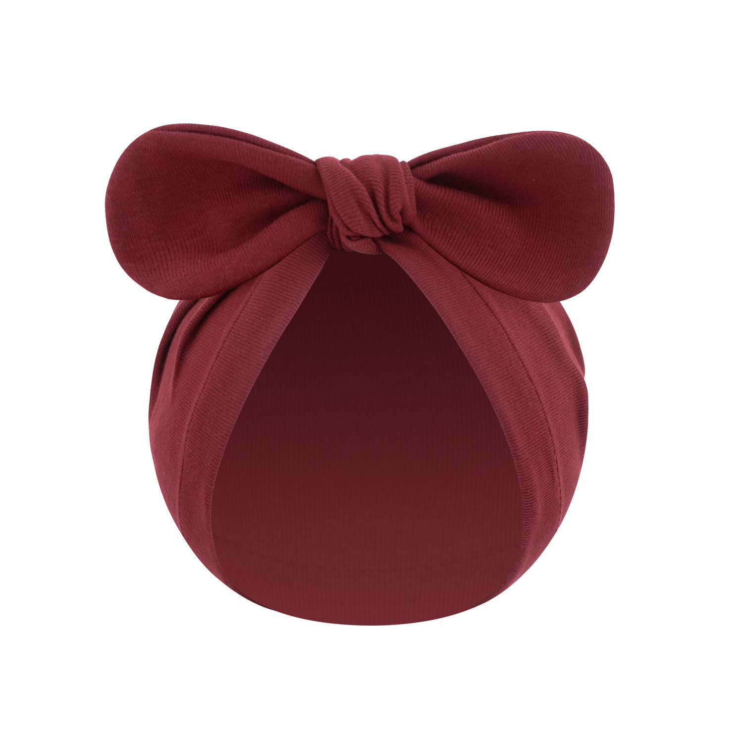 Newborn Rabbit Ear Pullover Hat, Soft Knotted Baby Hat For Spring_voghion.com