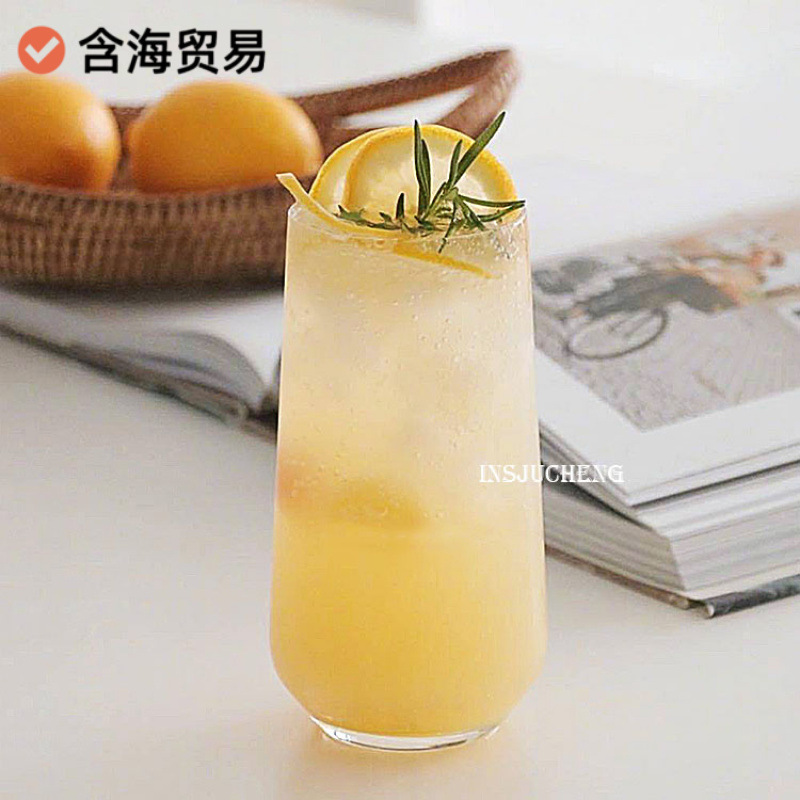 ins网红餐厅玻璃杯莫吉托杯 饮品杯苏打饮料杯水杯果汁杯冰咖啡杯