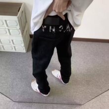 美式黑色直筒阔腿牛仔裤男拖地垂感宽松显瘦小个子百搭梨形高街潮