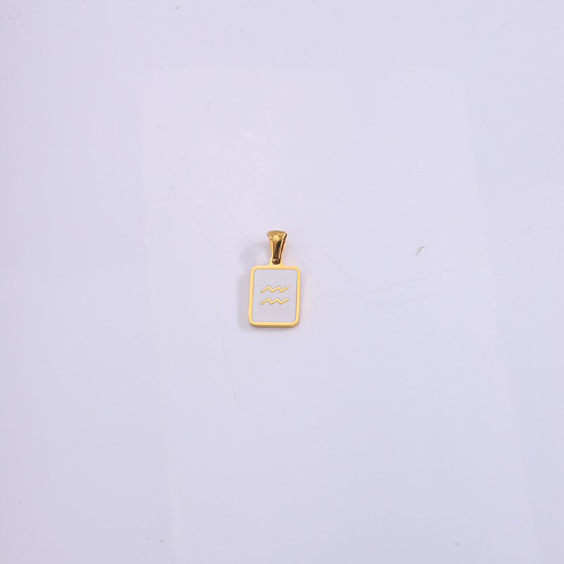 Acero de titanio transfronterizo simple 12 colgante de collar constelación mujeres Europa y América 18K universal conchas constelación colgante accesorios