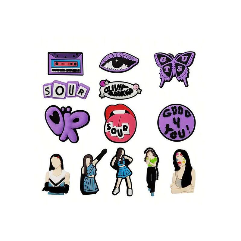 Shoe Buckle Hip Hop Girls Shoe Accessories Charm Building Blocks Bubble Slide Sandals Birthday Gift Creative Christmas