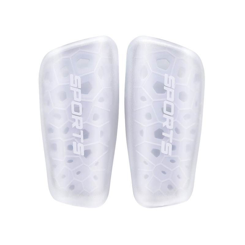 Transfronterizo TEMU protector de piernas, equipo de protector de fútbol, hueco transparente, placa de protector de artículos deportivos de fútbol infantil para adultos