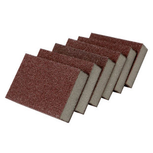 [Factory direct sales] Carborundum sponge with handle decontamination artifact four-side brown dish brush pot sponge brush