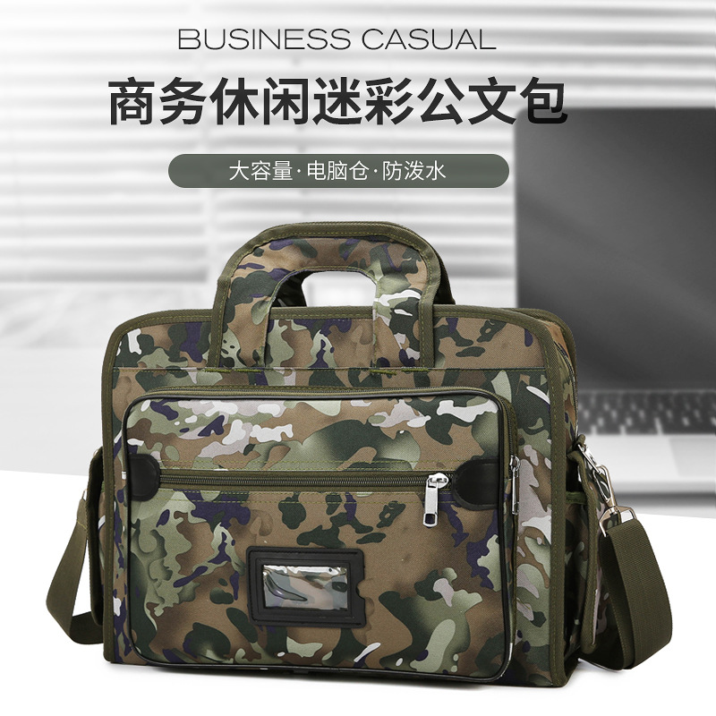Bolso táctico al aire libre de tendencia maletín portátil resistente al desgaste de gran capacidad multicapa de almacenamiento de un solo hombro bolso de computadora portátil