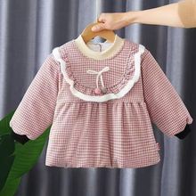 宝宝罩衣秋冬加厚加棉反穿衣儿童保暖护衣吃饭衣小孩倒挂保暖外套