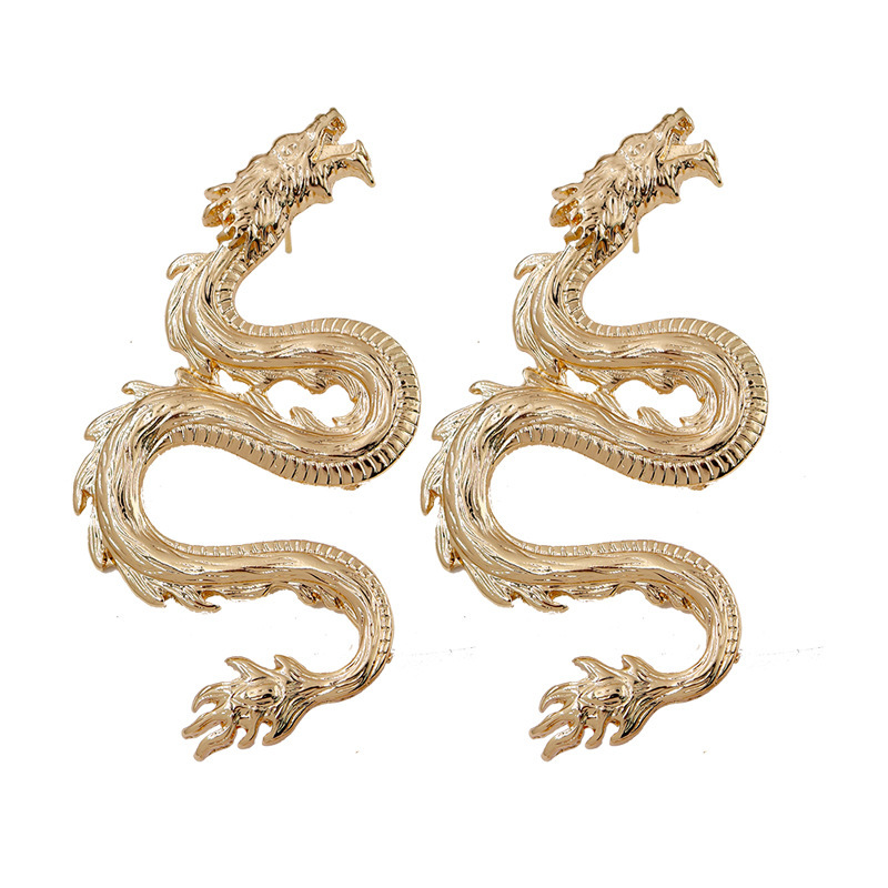 Boucles D&#39;oreilles En Alliage De Mode En Forme De Dragon display picture 1