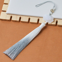 青鸾苑阿富汗玉莲花流苏穗子挂件简约古典汉服旗袍压襟包包吊坠女