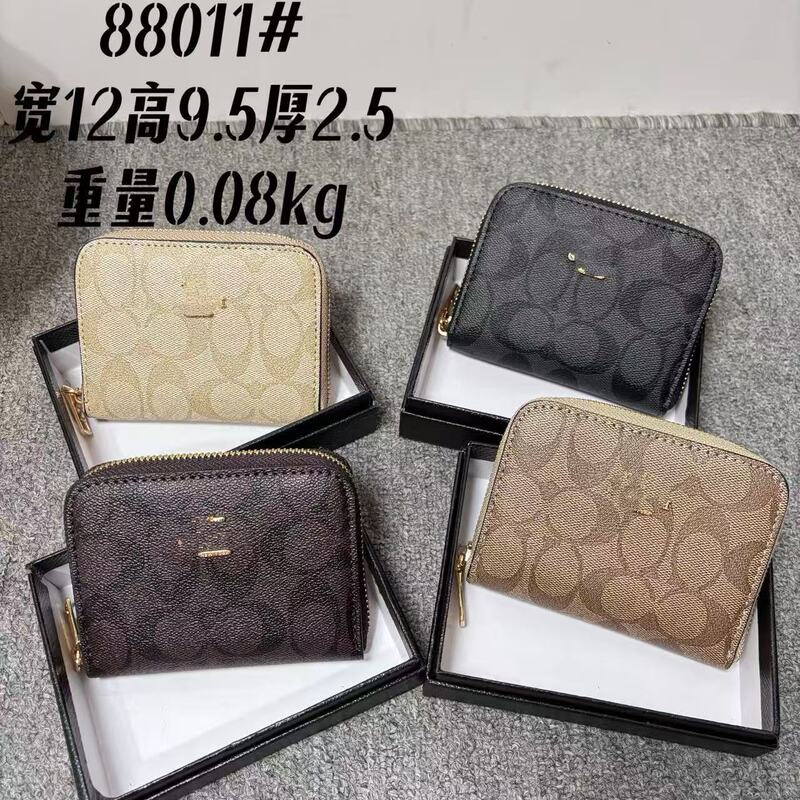 Wallet Women's Short New Korean Style Classic Printed Women's Zipper Card Bag with Multiple Card Slots and High-Value Gift Box Packaging Wallet Women's Short New Korean Style Classic Printed Women's Zipper Card Bag with Multiple Card Slots and High-Value Gift Box Packaging