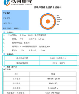Low noise shielded signal cable
