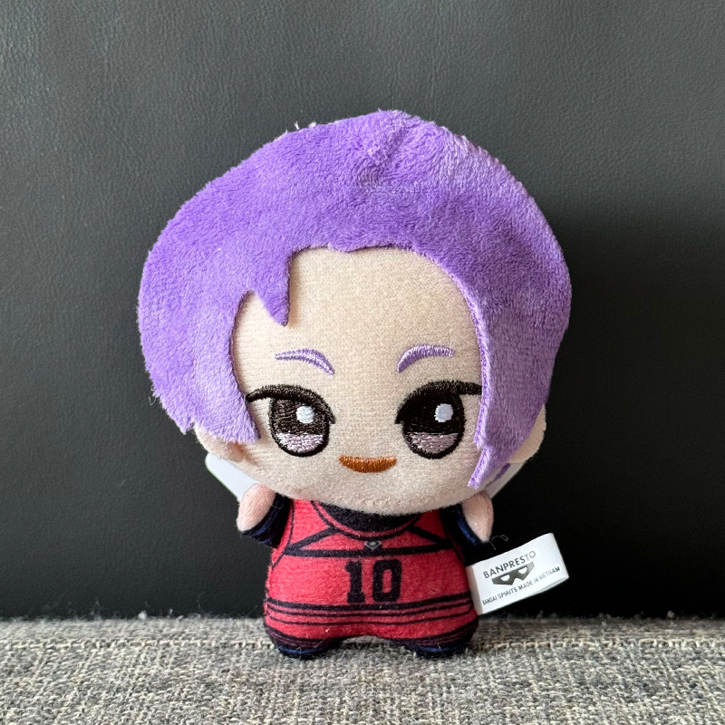日本の青い刑務所ぬいぐるみペンダントサッカーリーグフォワード人形かわいいヌヌバージョン人形漫画バッグペンダント|undefined