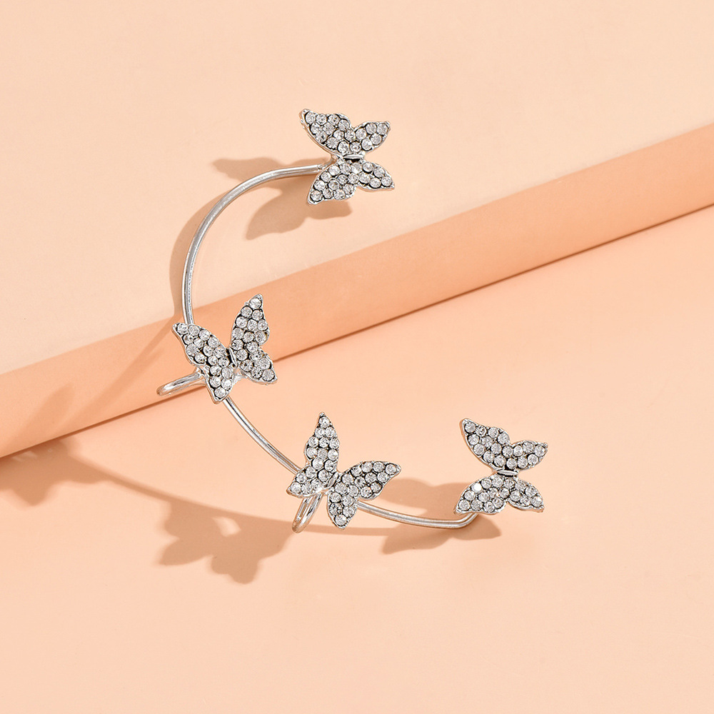 Birthday, Festival Occasion Alloy Material Fashion Butterfly Alloy Inlay Rhinestones Earrings