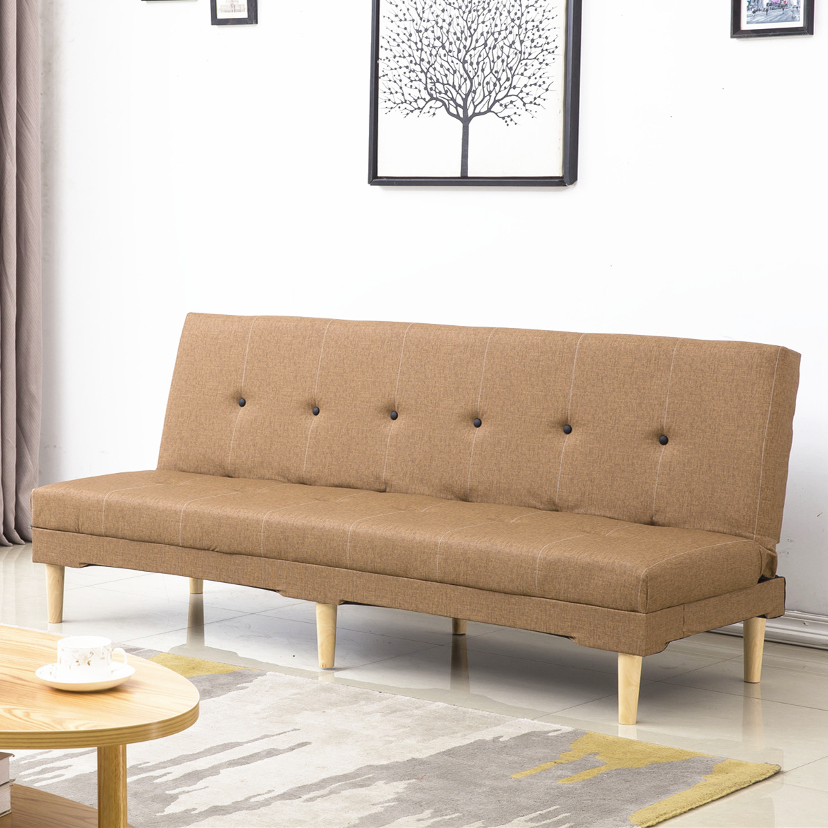 Fábrica directa sofá pequeño tipo simple cama plegable alquiler de alquiler económico esquina sala de estar dormitorio tienda al mediodía