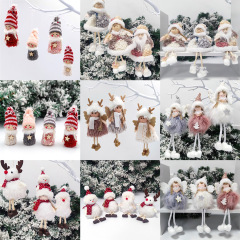 クロスボーダーのクリスマスの天使は鹿の角の女の子の人形の顔のない老人のぬいぐるみのぬいぐるみを掛けてクリスマスの装飾を飾ります。
