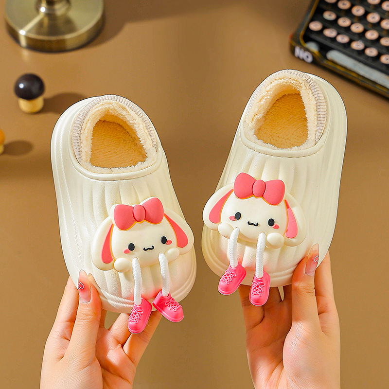 Zapatillas de algodón para niños invierno bebés bolsas cálidas de peluche zapatillas de algodón lindas para niñas y niños zapatillas de algodón caseras