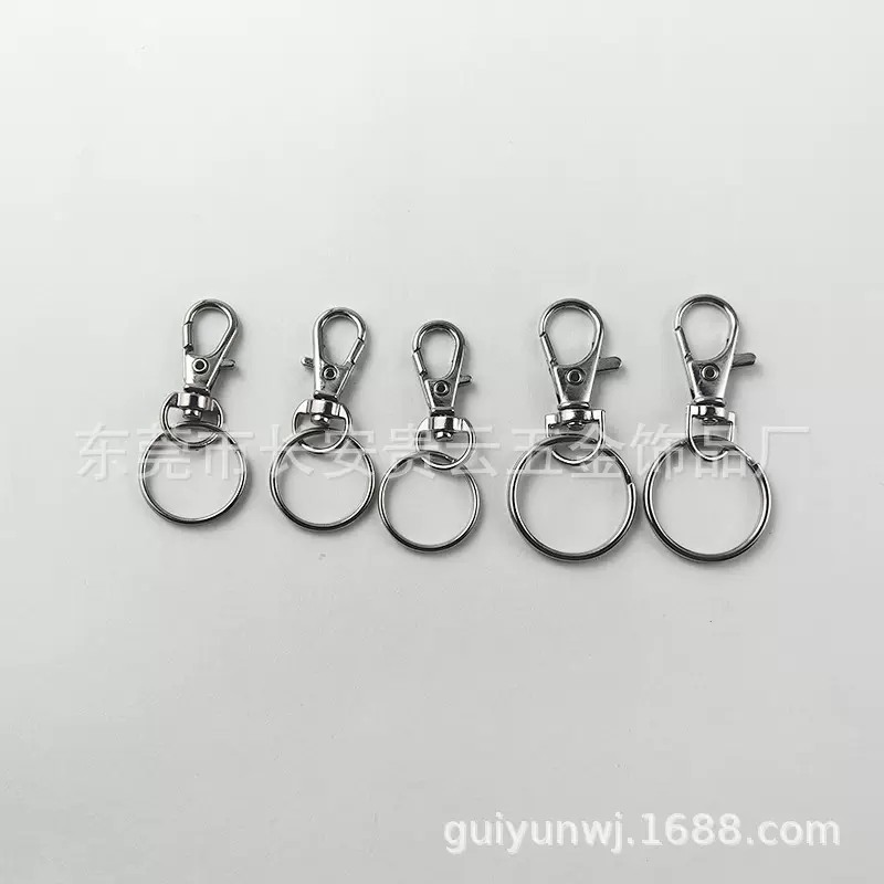 东莞厂家现货供应鱼嘴钥匙扣狗扣银色钥匙扣饰品扣DIY组装系列