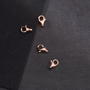 14K Gold Accessories Gold Rose Gold White Golden Lobster Clasp Necklace Bracelet Spring Buckle Gold Jewelry 5201