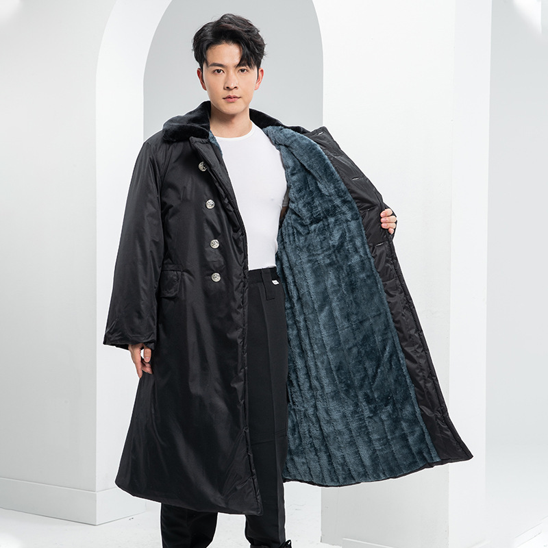 네이비 블루 플러시 천 [코밍 코튼]