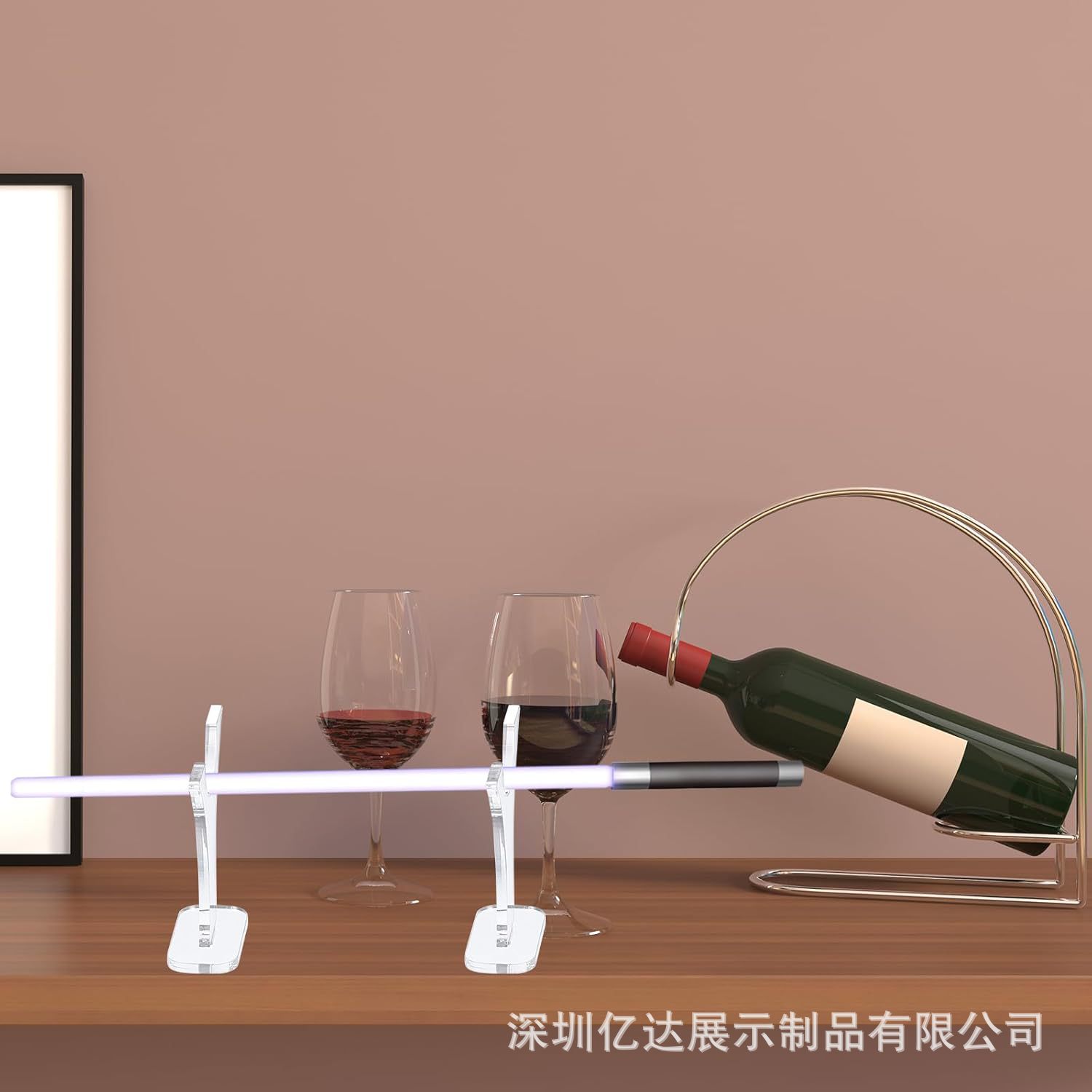 亚克力光剑展示架固定刀片刀系列,用于在桌面上展示单刀家居装饰