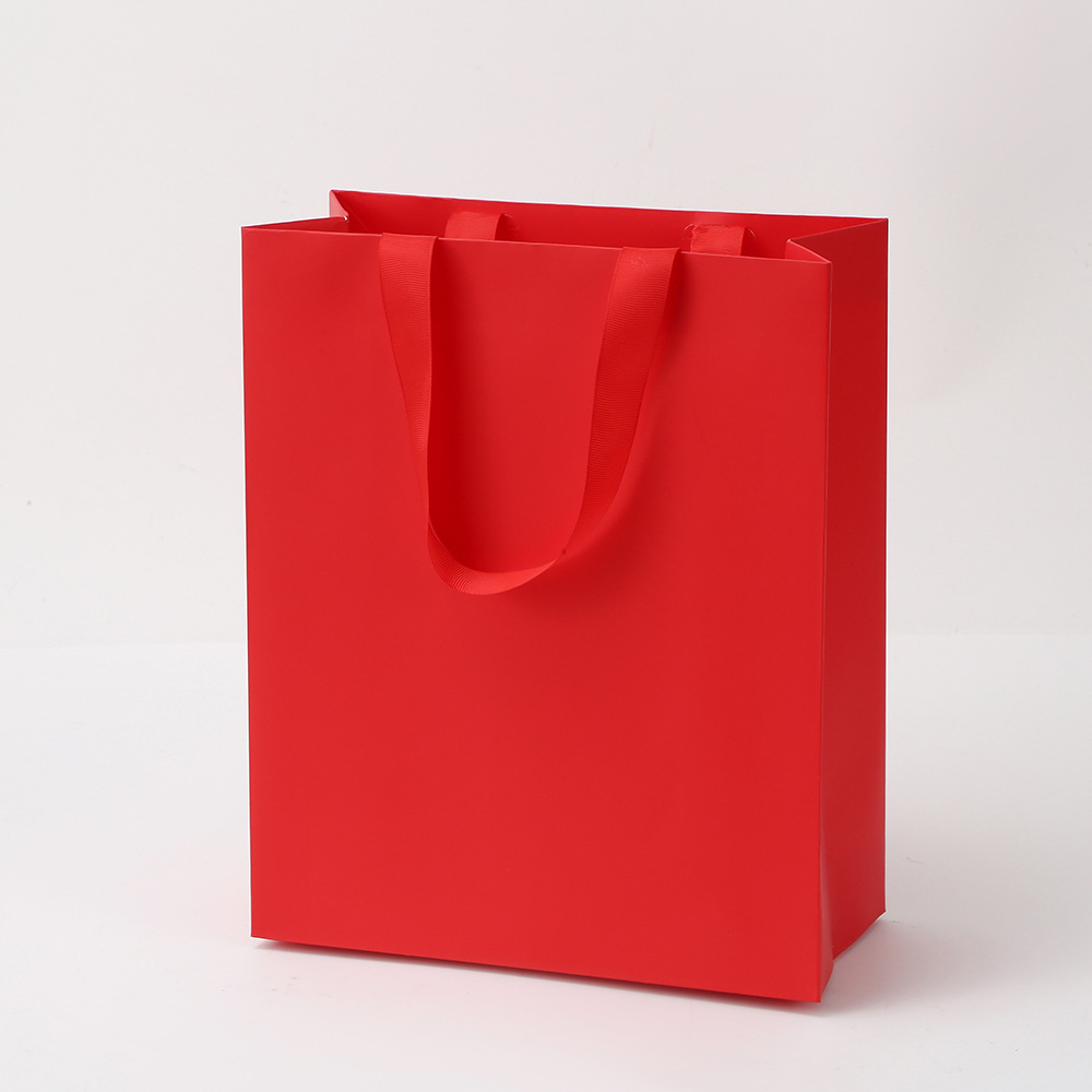 Bolsas de papel de mano de stock joyería ropa bolsa de papel de cartón blanco logotipo impresa bolsa de embalaje vertical bolsa sin cintura