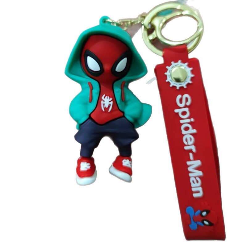 新しいスウェットシャツスパイダーマン編組マーベルキーホルダーペンダントクリエイティブカーキーホルダーカクテルクレーンギフト|undefined