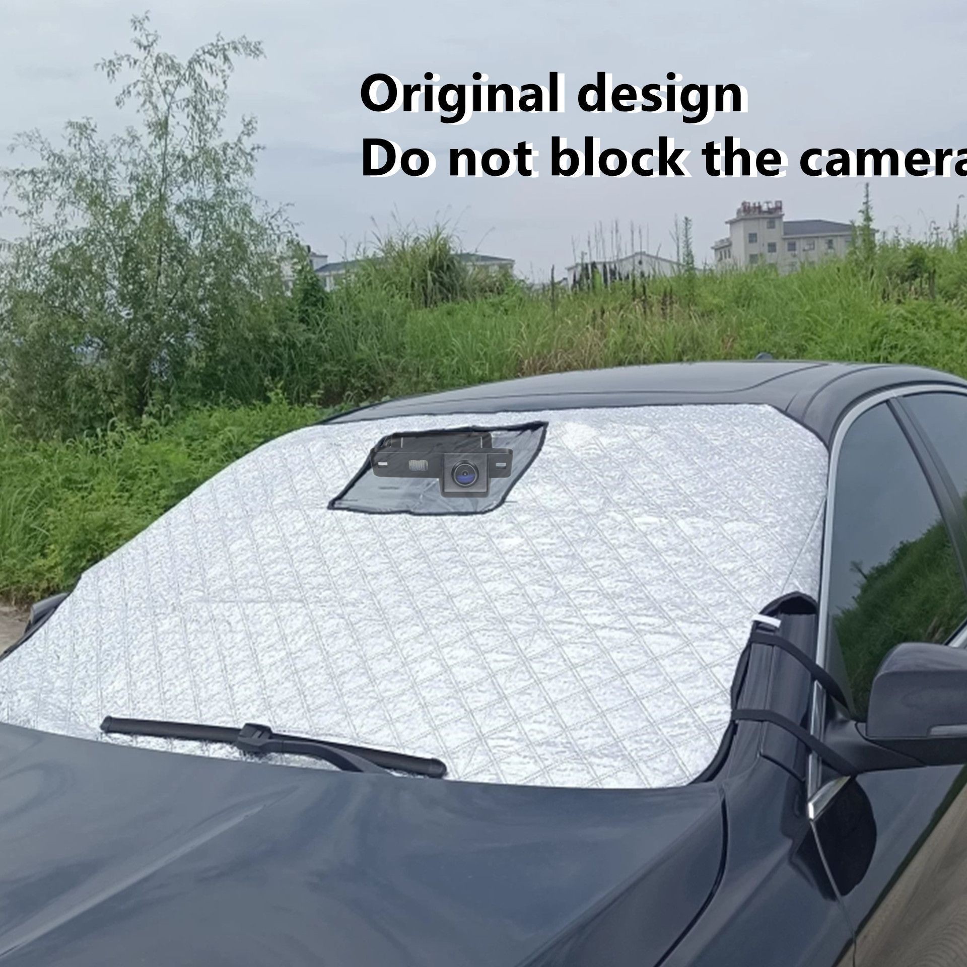 Cross-border car sunshade sunscreen heat insulation half cover snow window snow cover car clothing car snow cover