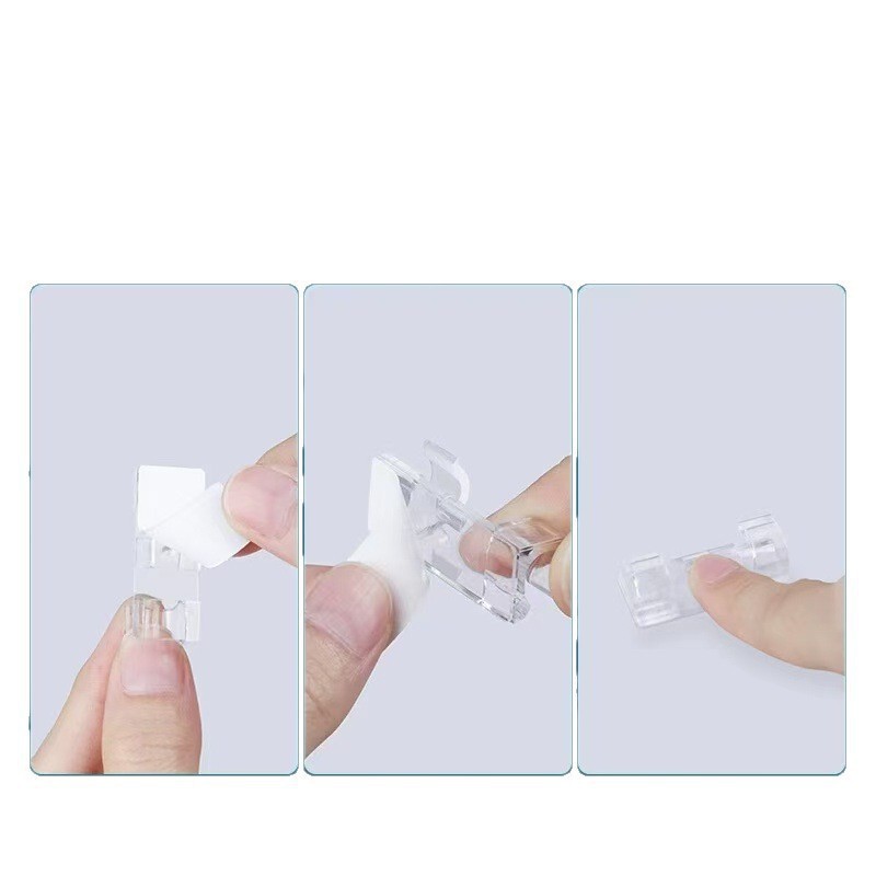 线卡理线器电线固定免钉墙贴无痕收纳整理走线夹网线卡扣自粘卡子|undefined