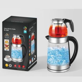 Cross-Border Source Manufacturer European Standard High Boron Glass Double-Layer Mother-In-Law Kettle Electric Kettle Thermal Insulation Function Double-Layer
