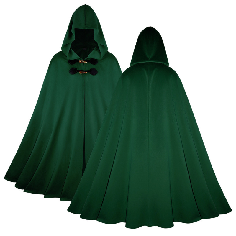 中世纪麂皮绒斗篷万圣节复古披风战斗战士角色扮演cosplay服装|undefined