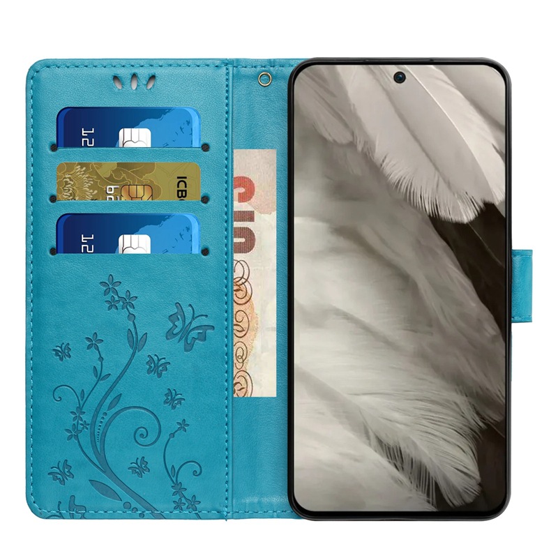 Suitable for Google 8 Pro Butterfly Embossed Pattern Phone Leather Pixel 7A Solid Color Full Package Protective Case_voghion.com