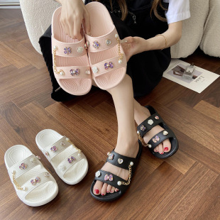 2023�¿�r�����m��ͨ��ЬDIY¶ֺEVA����ЬŮ���Q�羳���u���@Ь