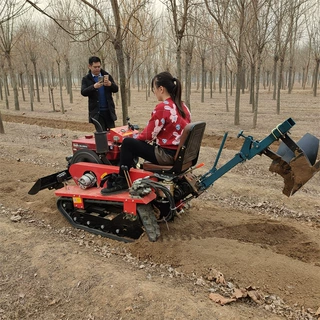 小型乘坐式履带旋耕机 农用山地多用微耕机  大马力打田耕地机