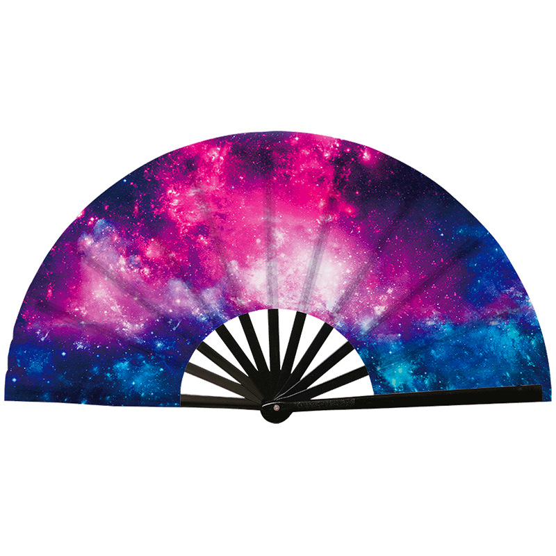 Abanico Plegable de Kung Fu de Plástico, Colorido, para Conciertos y Fiestas