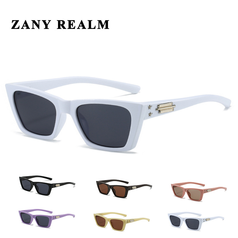 24 nuevas gafas de sol coreanas negras delgadas y de alta gama Y2 con lazo K gafas de sol Douyin Red anti-ultravioleta