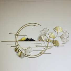 新中式客厅墙饰墙上装饰壁饰 立体铁艺酒店会所沙发背景电视挂件