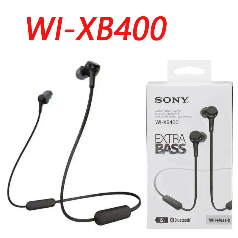 Wi-Xb400 In-Ear Wired Bluetooth Headset Bass Export Version Raw Materials Full Set Cross-Border E-Commerce Hot-Selling