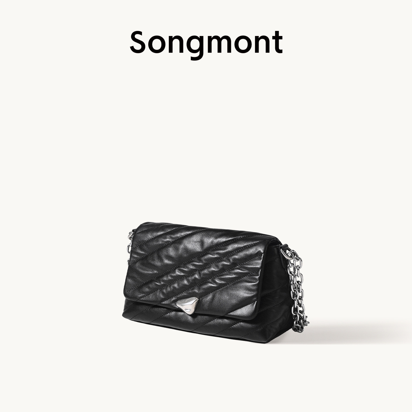 Songshan New Trendy Messenger Bag Single Shoulder Crossbody Handbag Commuter Soft Cowhide Small Square Bag For Women - Thumbnail 6