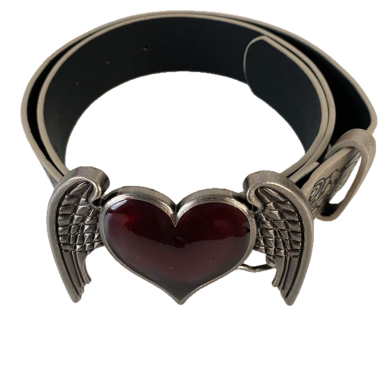 Cinturón de mujer con hebilla de metal estilo vintage punk_voghion.com