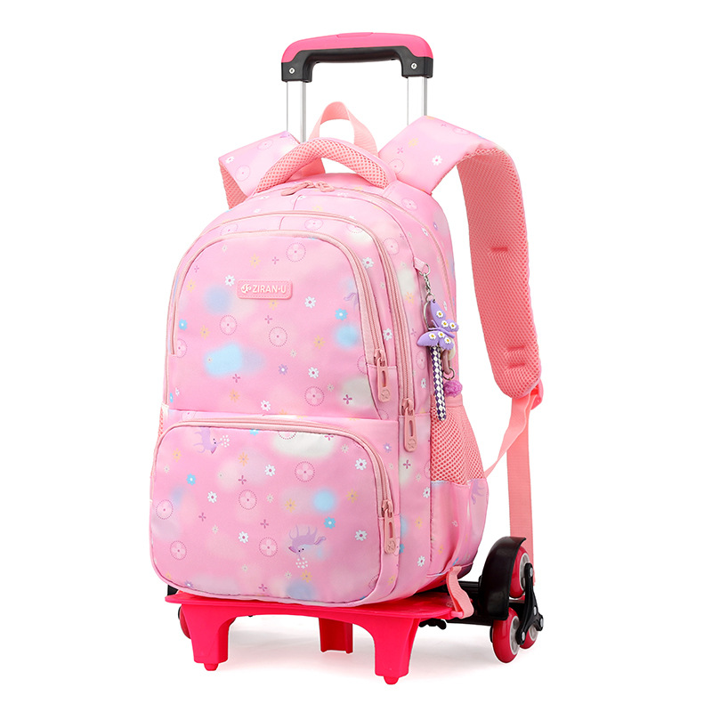 Peces naturales nueva mochila trolley conjunto de tres piezas estudiante de la escuela primaria hombres y mujeres de gran capacidad mochila de moda entrega popular