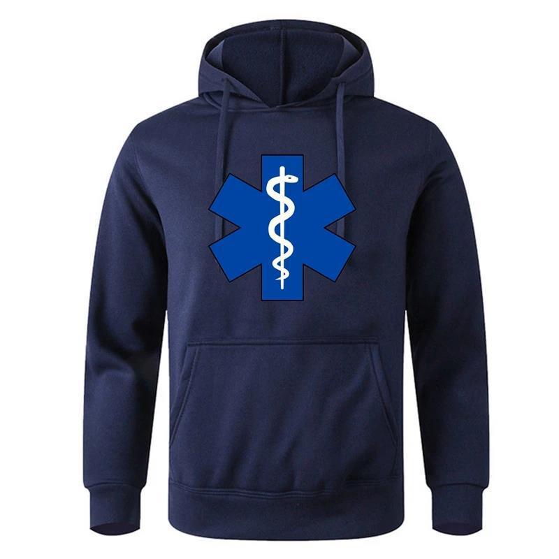 EMT ambulance Printing Hoodies Mens Personality Fashion Hood