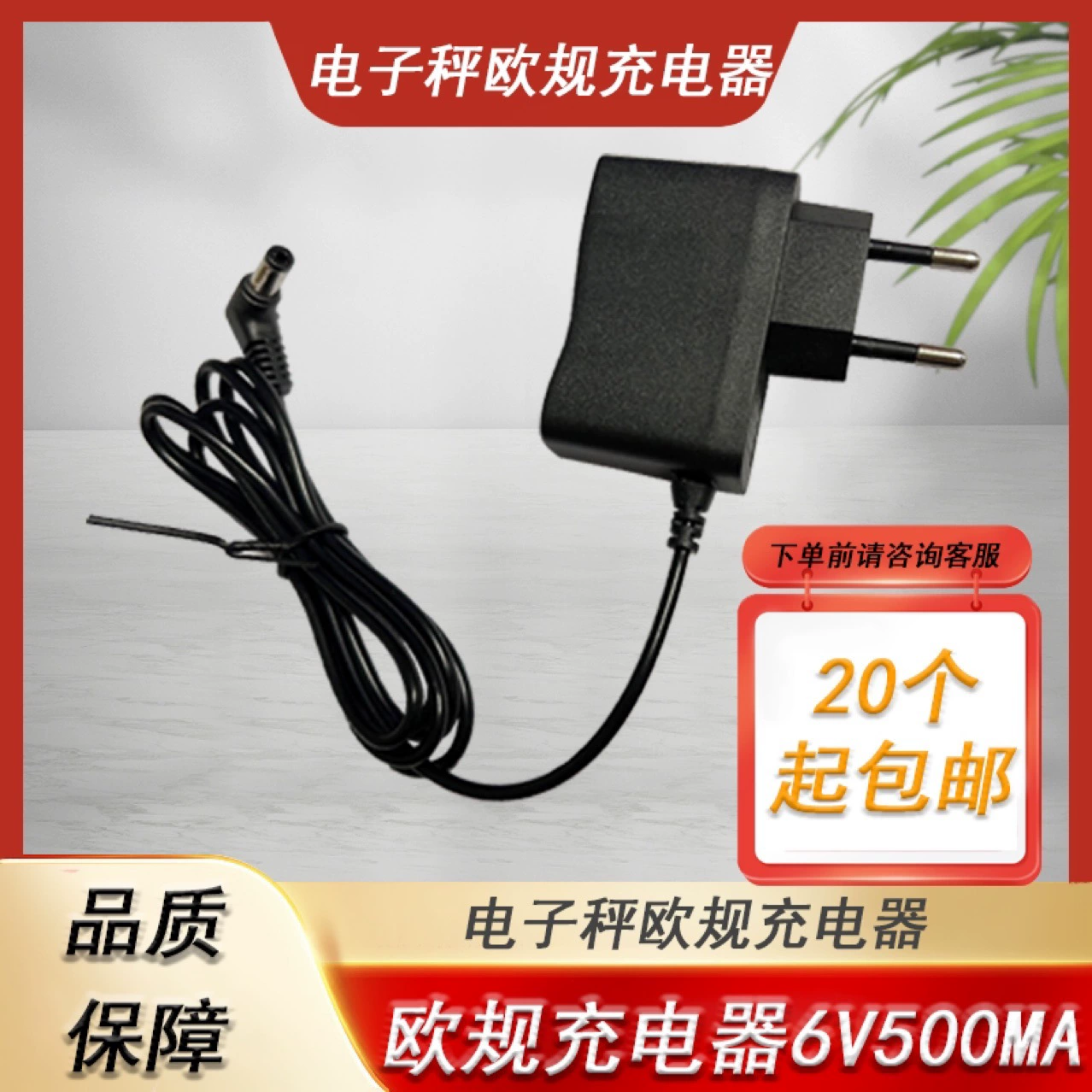 Электронные весы Европейский датчик круглое отверстие зарядное устройство 6V500MA Европейский датчик Специальный экспорт зарядное устройство