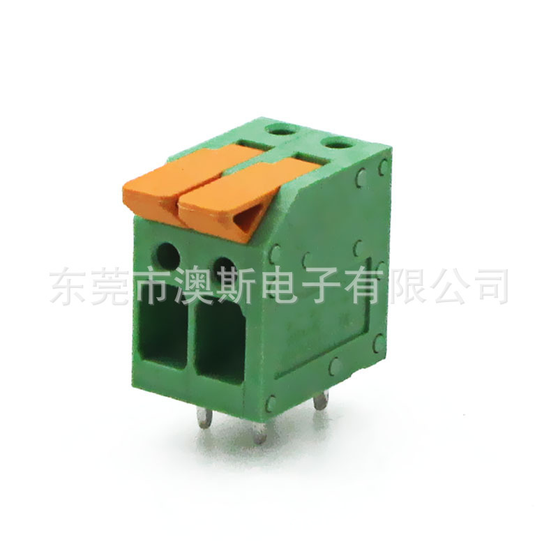 5.0mmハイパワーpcb端子プッシュロッドdg2204r/2604ダブルピン20a 245v/rネジなし|undefined