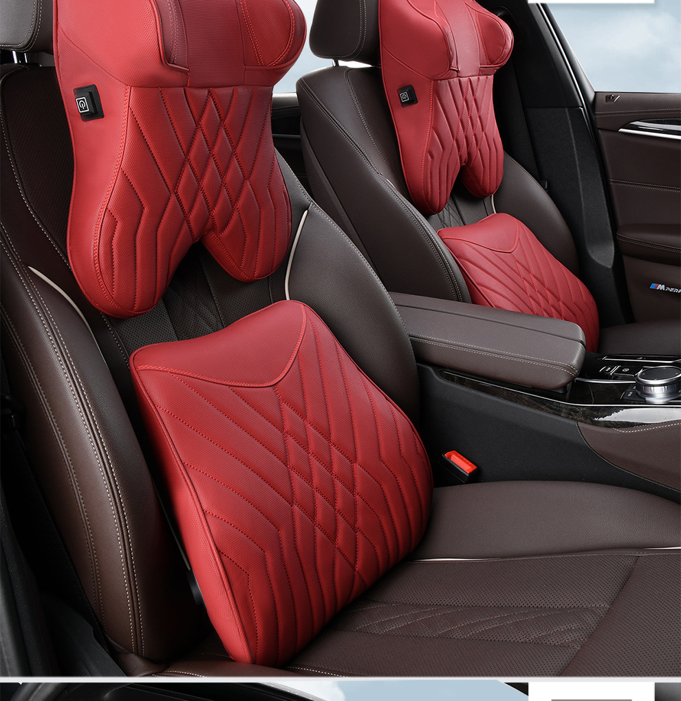 Car Massage Headrest Neck Pillow Lumbar Pillow Car Pillow Lumbar Pillow Cushion Lumbar Cushion Memory Foam Lumbar Pillow