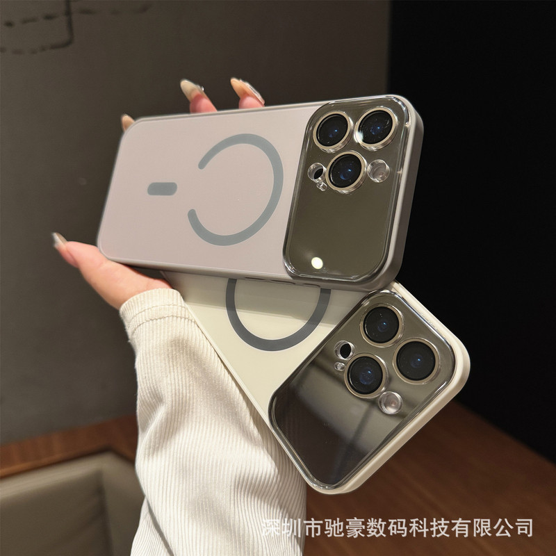 适用iPhone17promax大视窗磨砂磁吸手机壳苹果16镜头膜15防摔PC套|undefined