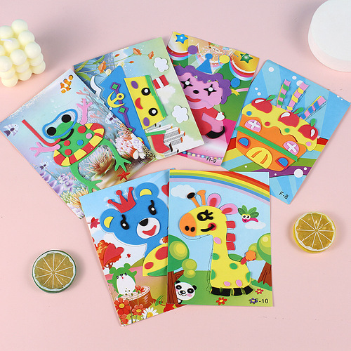 EVA 3D Stereo Sticker for Kids, 3D Children's Sticker, EVA Sticker DIY Creative Craft Kit for Kindergarten
