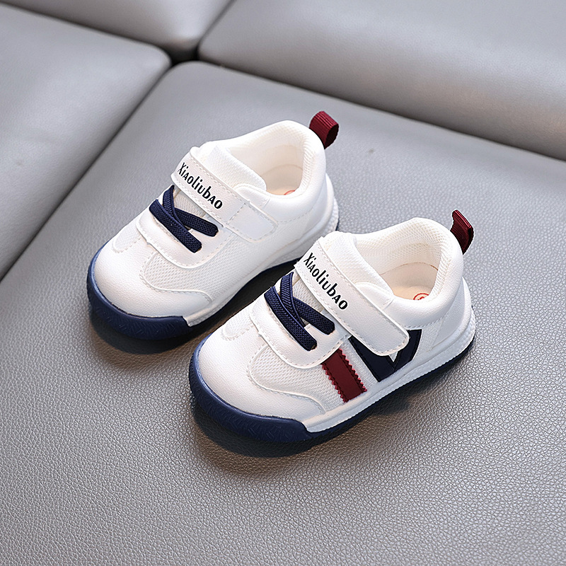 Primavera y otoño bebé 1-2 años zapatos para niños pequeños zapatos blancos de malla para niños y niñas zapatos deportivos antideslizantes de suela blanda al por mayor