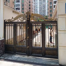厂家直销新款铜铝门 铝艺别墅围墙大门铝合金平开入户门 防盗铁门