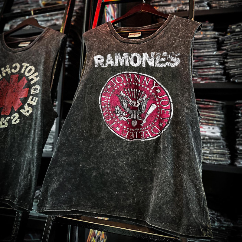 Metallica Band涅槃雷蒙斯Metallica Rock Washed Vintage Tank Top Cotton Sleeveless T-Shirt